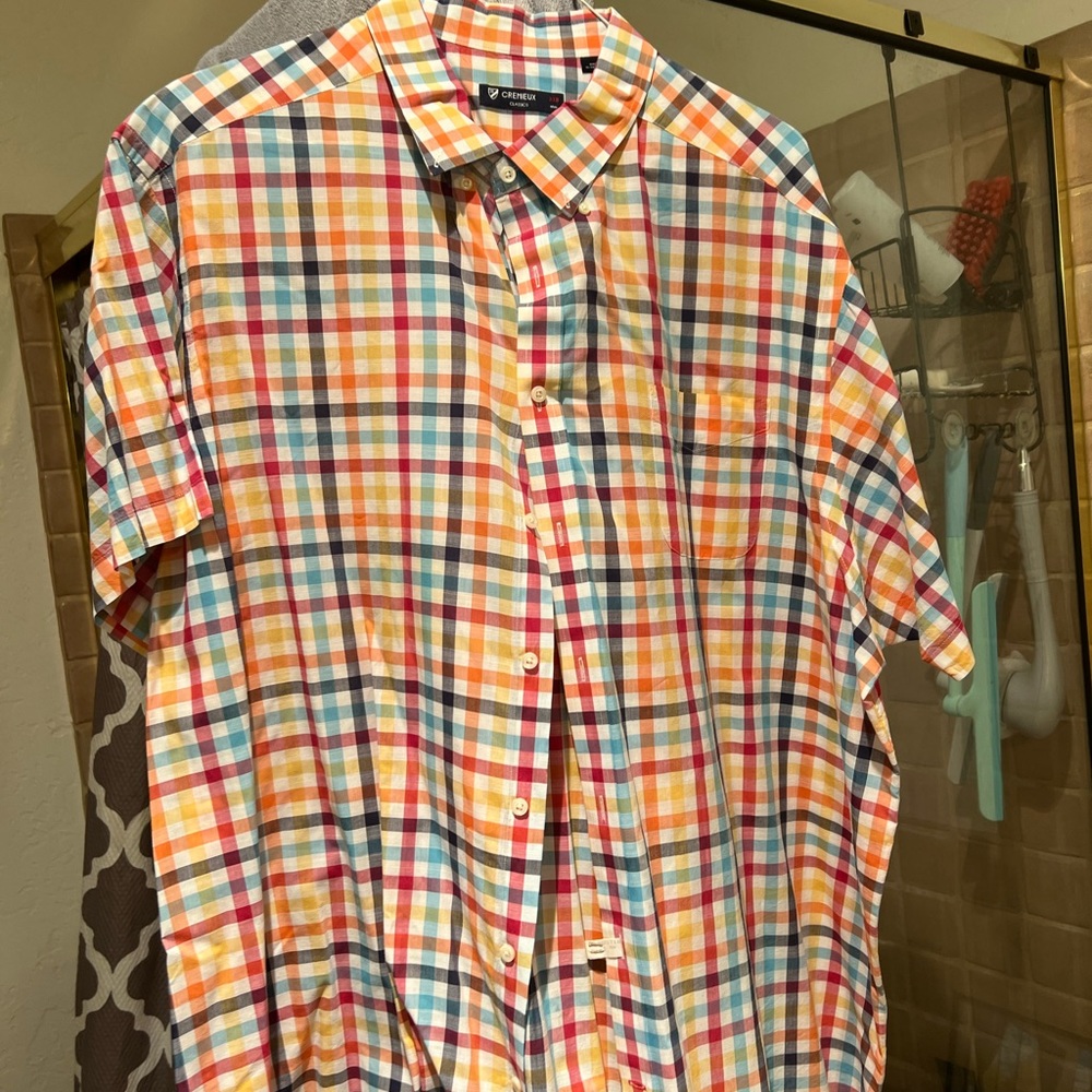 Cremiux 3x multi colored shirt sleeve shirt. Great condition !